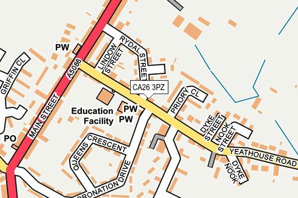 CA26 3PZ map - OS OpenMap – Local (Ordnance Survey)