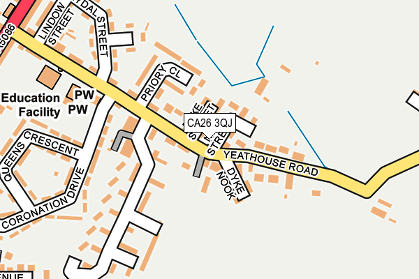 CA26 3QJ map - OS OpenMap – Local (Ordnance Survey)