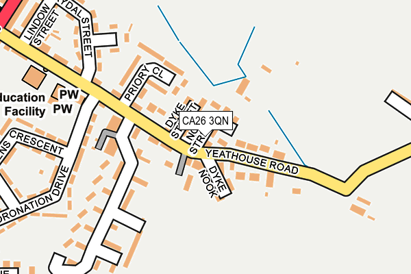 CA26 3QN map - OS OpenMap – Local (Ordnance Survey)