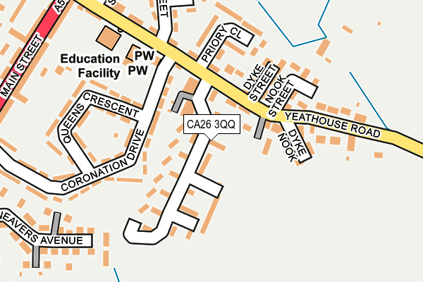 CA26 3QQ map - OS OpenMap – Local (Ordnance Survey)