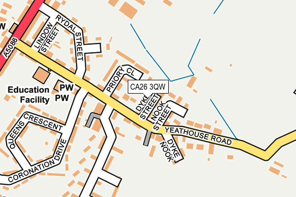 CA26 3QW map - OS OpenMap – Local (Ordnance Survey)