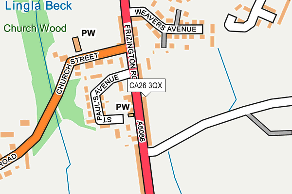 CA26 3QX map - OS OpenMap – Local (Ordnance Survey)