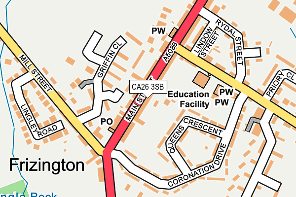 CA26 3SB map - OS OpenMap – Local (Ordnance Survey)