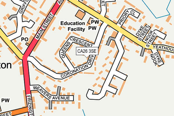 CA26 3SE map - OS OpenMap – Local (Ordnance Survey)