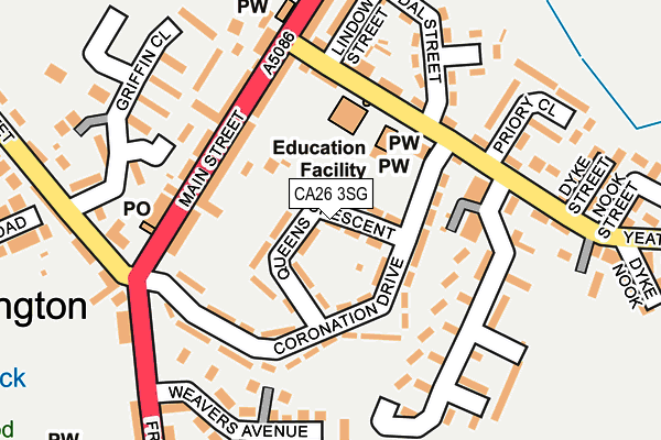 CA26 3SG map - OS OpenMap – Local (Ordnance Survey)