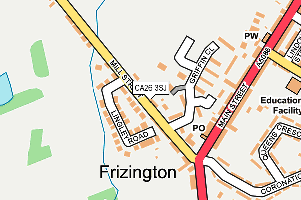 CA26 3SJ map - OS OpenMap – Local (Ordnance Survey)