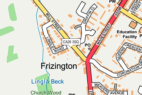 CA26 3SQ map - OS OpenMap – Local (Ordnance Survey)