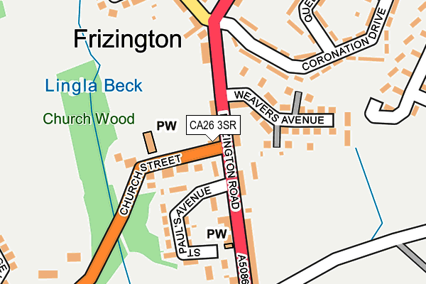 CA26 3SR map - OS OpenMap – Local (Ordnance Survey)