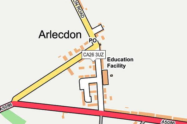 CA26 3UZ map - OS OpenMap – Local (Ordnance Survey)