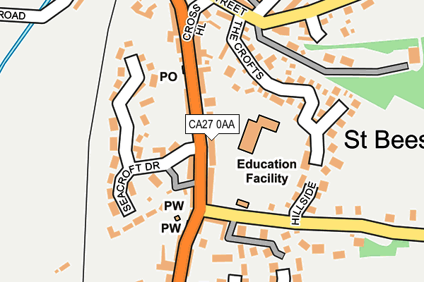 CA27 0AA map - OS OpenMap – Local (Ordnance Survey)