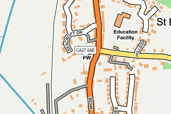 CA27 0AE map - OS OpenMap – Local (Ordnance Survey)
