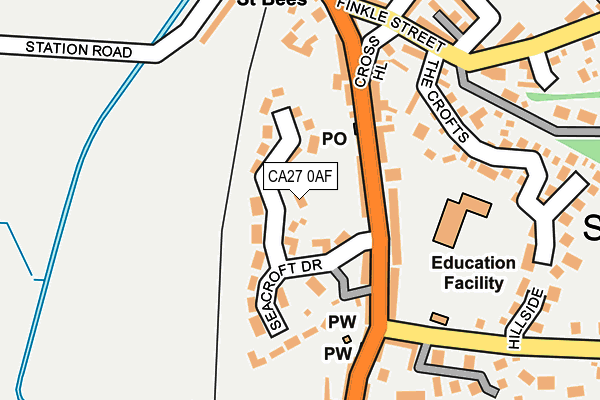 CA27 0AF map - OS OpenMap – Local (Ordnance Survey)