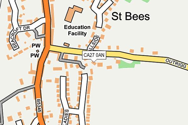 CA27 0AN map - OS OpenMap – Local (Ordnance Survey)