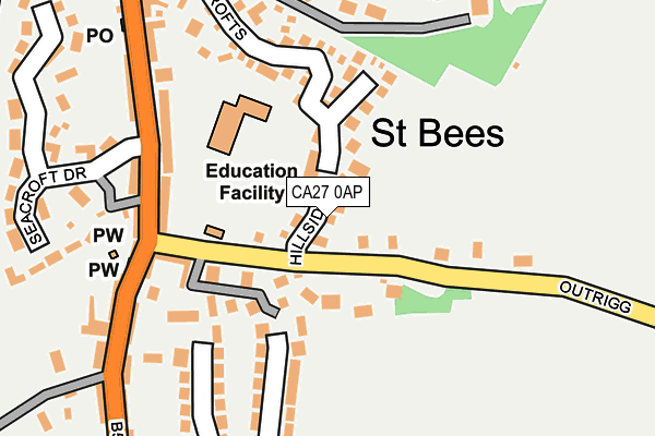 CA27 0AP map - OS OpenMap – Local (Ordnance Survey)