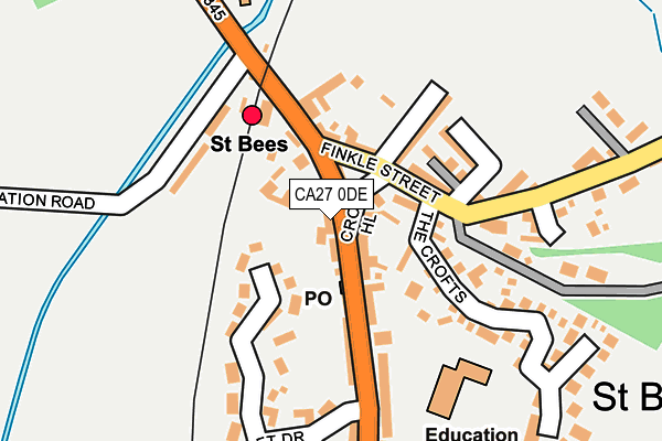 CA27 0DE map - OS OpenMap – Local (Ordnance Survey)