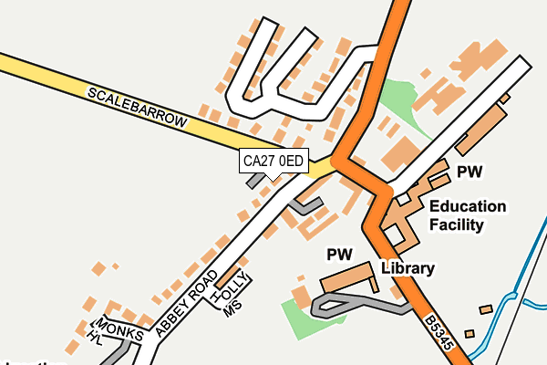 CA27 0ED map - OS OpenMap – Local (Ordnance Survey)