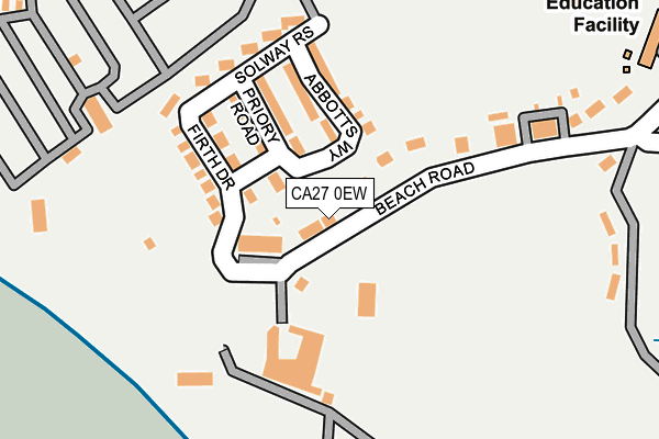 CA27 0EW map - OS OpenMap – Local (Ordnance Survey)