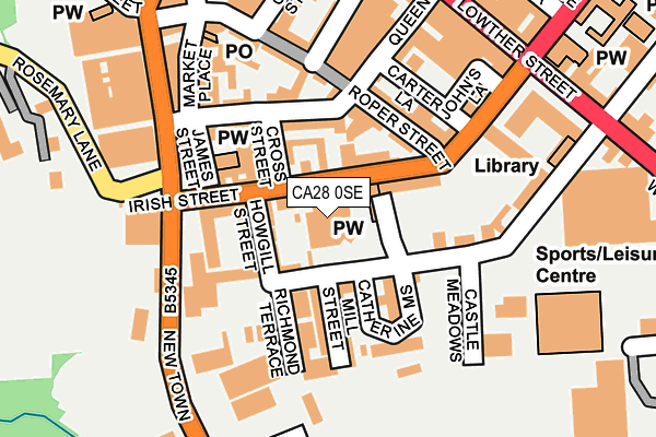 CA28 0SE map - OS OpenMap – Local (Ordnance Survey)
