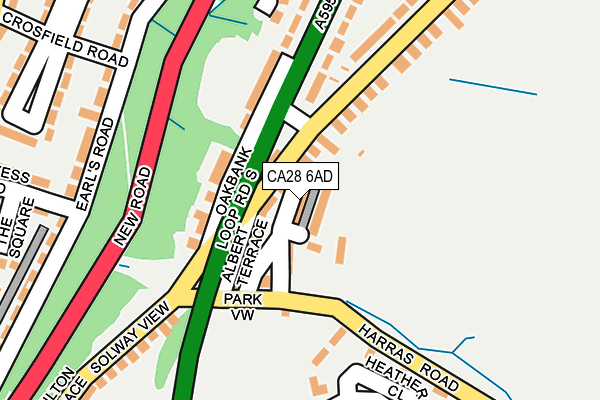 CA28 6AD map - OS OpenMap – Local (Ordnance Survey)