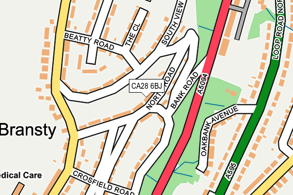 CA28 6BJ map - OS OpenMap – Local (Ordnance Survey)