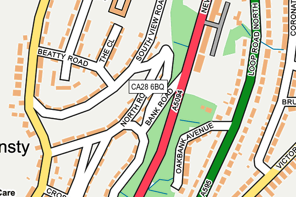 CA28 6BQ map - OS OpenMap – Local (Ordnance Survey)