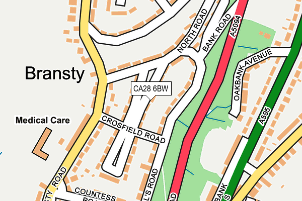 CA28 6BW map - OS OpenMap – Local (Ordnance Survey)