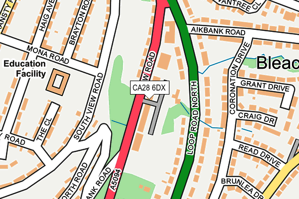 CA28 6DX map - OS OpenMap – Local (Ordnance Survey)