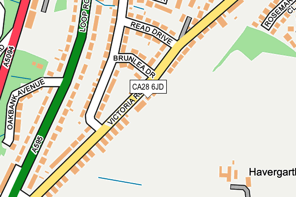 CA28 6JD map - OS OpenMap – Local (Ordnance Survey)