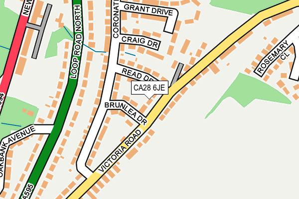 CA28 6JE map - OS OpenMap – Local (Ordnance Survey)