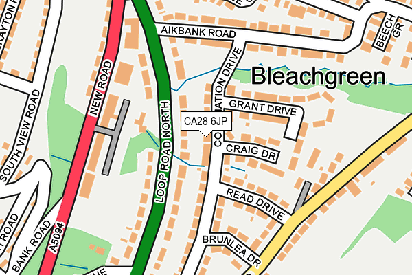 CA28 6JP map - OS OpenMap – Local (Ordnance Survey)