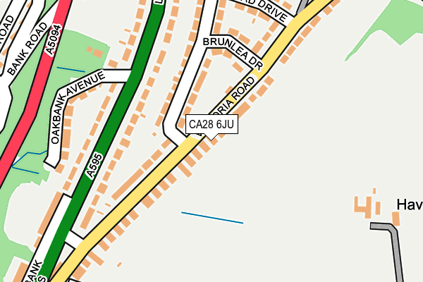 CA28 6JU map - OS OpenMap – Local (Ordnance Survey)