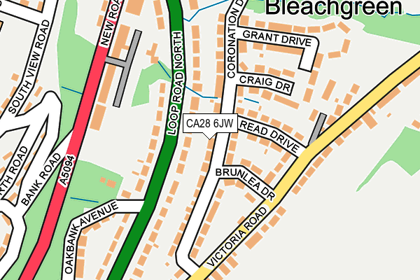 CA28 6JW map - OS OpenMap – Local (Ordnance Survey)