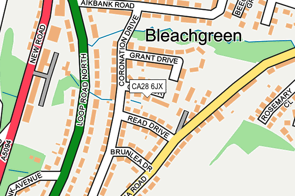 CA28 6JX map - OS OpenMap – Local (Ordnance Survey)