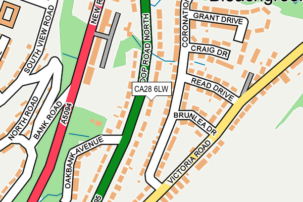 CA28 6LW map - OS OpenMap – Local (Ordnance Survey)