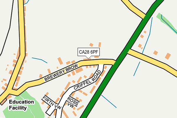 CA28 6PF map - OS OpenMap – Local (Ordnance Survey)