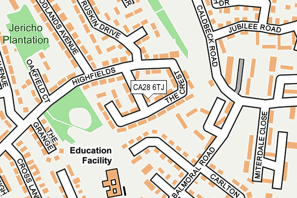 CA28 6TJ map - OS OpenMap – Local (Ordnance Survey)