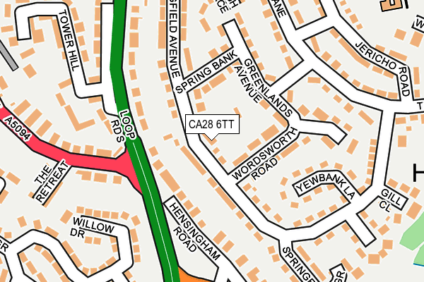 CA28 6TT map - OS OpenMap – Local (Ordnance Survey)