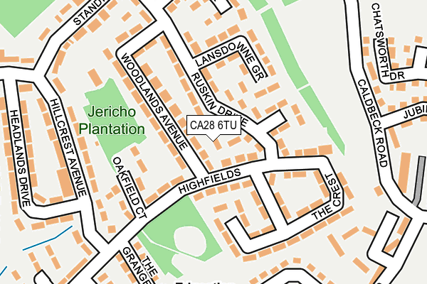 CA28 6TU map - OS OpenMap – Local (Ordnance Survey)