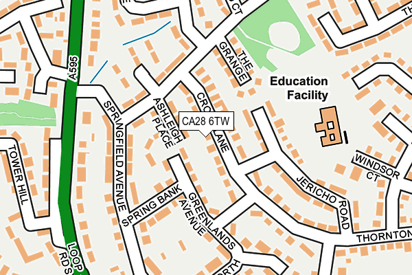 CA28 6TW map - OS OpenMap – Local (Ordnance Survey)