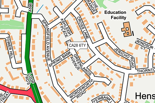 CA28 6TY map - OS OpenMap – Local (Ordnance Survey)