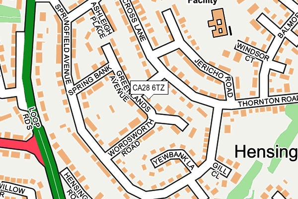 CA28 6TZ map - OS OpenMap – Local (Ordnance Survey)