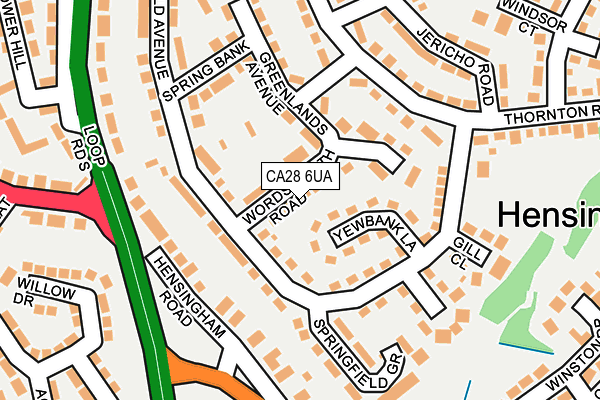 CA28 6UA map - OS OpenMap – Local (Ordnance Survey)