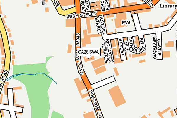 CA28 6WA map - OS OpenMap – Local (Ordnance Survey)