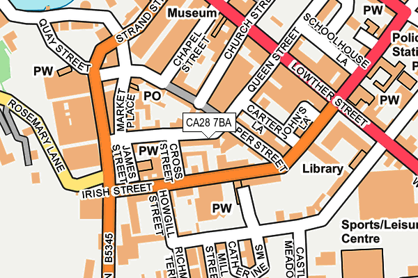 CA28 7BA map - OS OpenMap – Local (Ordnance Survey)