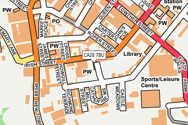 CA28 7BU map - OS OpenMap – Local (Ordnance Survey)