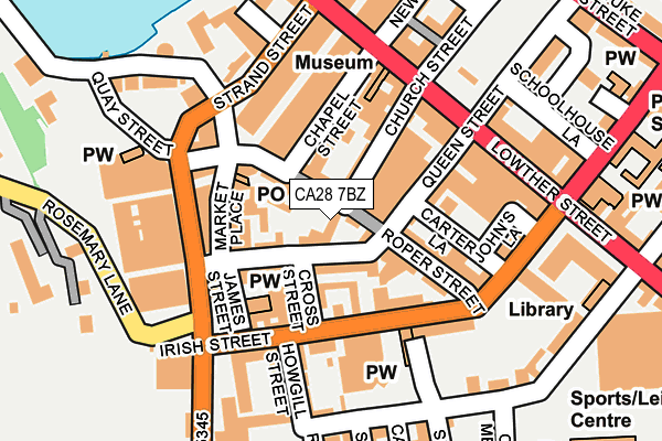 CA28 7BZ map - OS OpenMap – Local (Ordnance Survey)