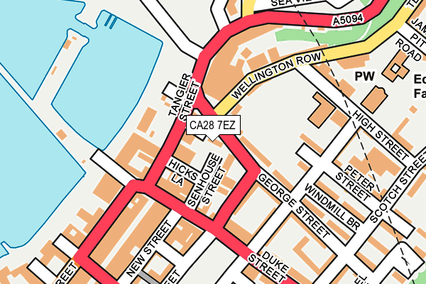 CA28 7EZ map - OS OpenMap – Local (Ordnance Survey)