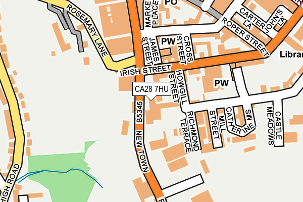 CA28 7HU map - OS OpenMap – Local (Ordnance Survey)