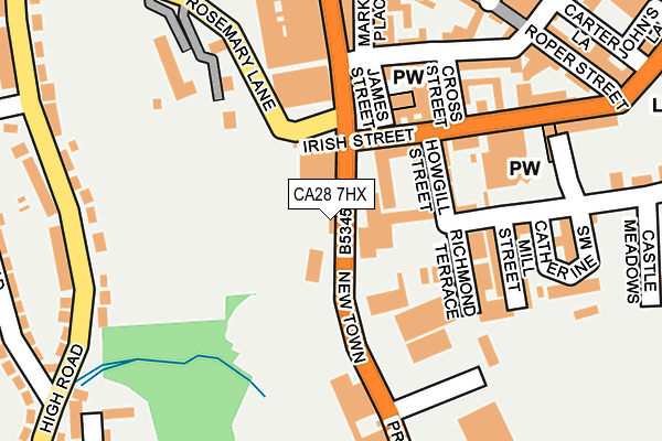 CA28 7HX map - OS OpenMap – Local (Ordnance Survey)