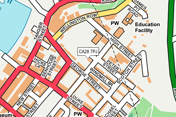 CA28 7PJ map - OS OpenMap – Local (Ordnance Survey)